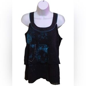 Elegant Blue and Teal Women's Tank Top